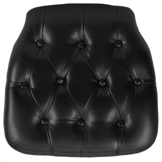 Flash Furniture Coussin de Chaise Chiavari en Vinyle Capitonné Noir
