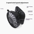 thumbnail image 4 of WKSCLPAI Wide Brim 2-in-1 Solar Fan Hat with Dual USB Rechargeable Solar Fan, Foldable & Breathable Mesh Camo Fisherman Hat for Men Women Outdoor Fishing Hiking Beach Travel, 4 of 8