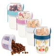 thumbnail image 1 of Envase para cereales y yogur EYNEL, 1,1 L (37 oz), paquete de 4 con cuchara, 1 of 9