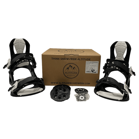 ALTITUDE "RIDER" 4X4 BURTON SNOWBOARD BINDINGS (BLACK) S/M MEN 6-8.5 | WOMEN 6.5-9