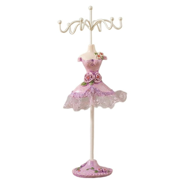Soporte de exhibición de joyería Sunnimix Torre de árbol Collar Pendientes Organizador Soporte de Mujeres Estilo C