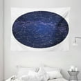 thumbnail image 1 of Constellation Tapestry, High Detailed Sky Map of Northern Hemisphere with Names of Stars, Wall Hanging for Bedroom Living Room Dorm Decor, 80W X 60L Inches, Blue Cream Violet Blue, by Ambesonne, 1 of 2
