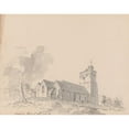 thumbnail image 2 of James Moore 18x15 Gold Ornate Wood Frame and Double Matted Museum Art Print Titled - Holy Trinity Parish Church, Cookham, England (1793), 2 of 4