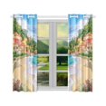 thumbnail image 2 of BSDHOME Sea View Italy Window Curtain Kitchen Curtain 26x39 inches (Two Piece), 2 of 3