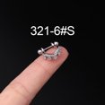 thumbnail image 1 of Pendientes de perforación de varilla fina de acero inoxidable de 20 g, creativos, con forma de hueso de oreja, con tornillo europeo y americano, pendiente de bola con tornillo único, 1 of 6