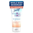 thumbnail image 1 of Secret Whole Body Aluminum Free Deodorant Invisible Cream Peach & Vanilla, 1 of 16