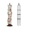 thumbnail image 1 of Soporte negro de 8 mm para exteriores para pérgola de rosas doméstica Marco combinado de planta trepadora en forma de U - negro Diámetro del tubo de 8 mm Diámetro del círculo ANGGREK Otros, 1 of 8