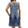 thumbnail image 4 of Fantaslook Dressy Tank Dress for Women V Neck Button Dresses Floral Beach Sundress with Pockets, 4 of 8
