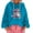 Royal Blue, variant on Women's Christmas Print Loose Casual Long Sleeve Hooded Sweatshirt, Festive Fall Winter Wear with Comfortable Fit and Holiday Design for Seasonal Activities,Black,L