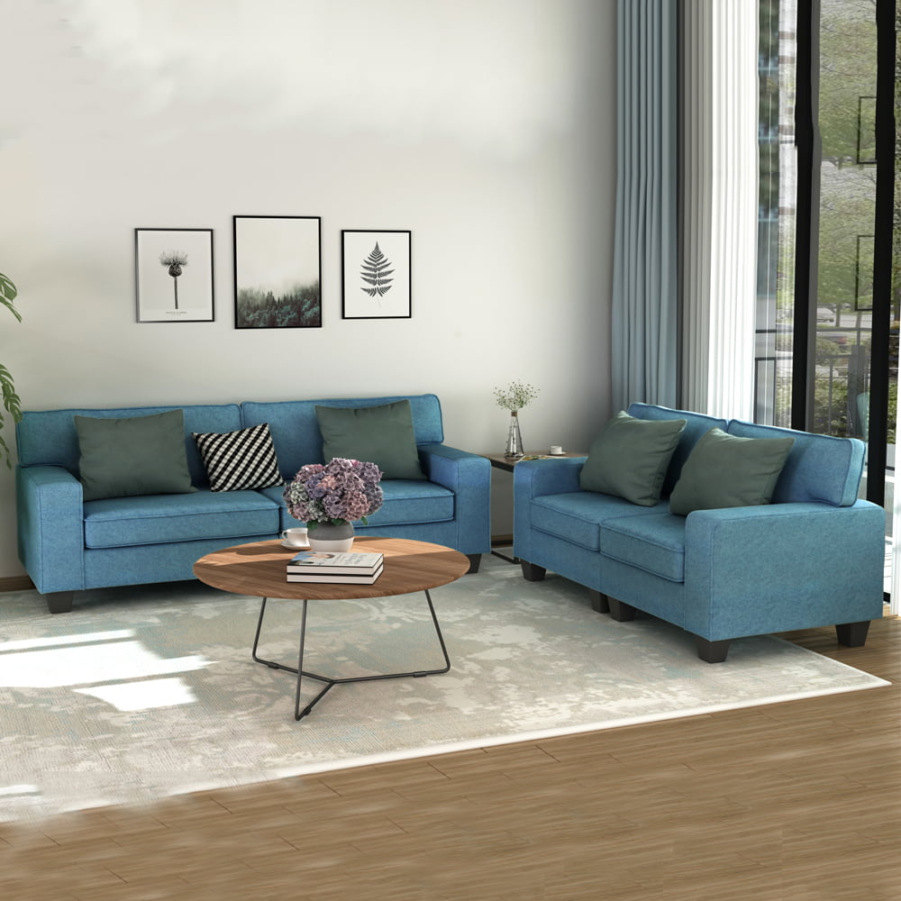 Details about   Modern 2-Seat Couch Loveseat Sofa Tufted Velvet with Thick Cushion Living Room 