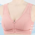 thumbnail image 3 of Ohufall Plus Size Sport Bras for Women Breathable Mesh Full Coverage Soft Bras Light Front-Closing Wireless Gathering Push Up Bralettes, 3 of 8