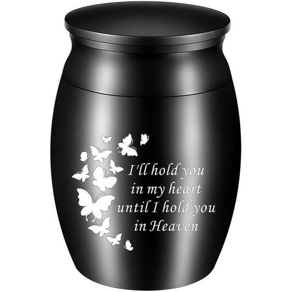 1.57" Small Cremation Urn for Human Ashes Mini Ashes Keepsake Urn Stainless Steel Butterfly Cremation Case