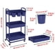 thumbnail image 2 of Carrito utilitario JIUYOTREE de plástico de 3 niveles, color azul enrollable, 2 of 8