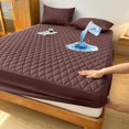 thumbnail image 4 of MesaSe Christmas Gifts Home Essentials Layered Waterproof Mattress Protector (Without  And Pillow Insert) Soft And Comfortable Solid Color Bedding Mattress Cover Bedroom Light Blue, 4 of 5