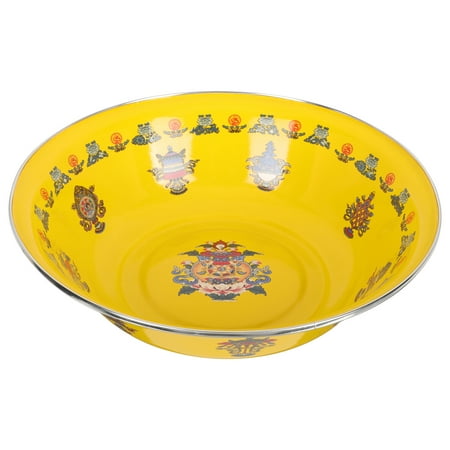 

Household Vintage Soup Basin Enamel Washbasin Storage Basin Kitchen Gadget