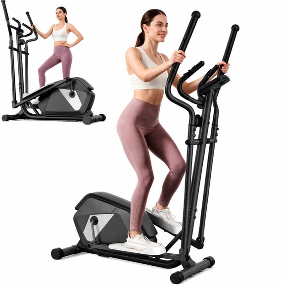 FUNMILY Ultra-Quiet Heavy Duty Elliptical Machine | 400LBS Capacity, 15-Inch Natural Stride, 14 Resistance Levels, Low Impact Cardio for Home Gym, Seniors & Small Spaces