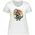 thumbnail image 3 of Inktastic Dinosaur Skeleton Halloween Women's Plus Size T-Shirt, 3 of 5
