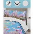 thumbnail image 4 of Wildflowers Twin Size Down Alternative Comforter, Lightweight Comforter Quilt Bedding Set with Pillow Shams Spring Country Oil Painting Floral Plant All Seasons Bed Comforter Duvet Insert 68"x86", 4 of 7