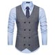 thumbnail image 2 of pstuiky Camiseta sin mangas para hombre, Nueva camiseta sin mangas con cuello tipo blazer y estampado de chaleco cruzado para hombre Chaleco de hombre l, 2 of 7