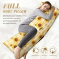 thumbnail image 3 of Yiaed Body Pillow Cover, Ultra Soft Microfiber Pillowcases, Breathable Long Pillow Case, Envelope Closure-Coffee Plaid Sunflower (20x54 inch)（Pillow core not included）, 3 of 5