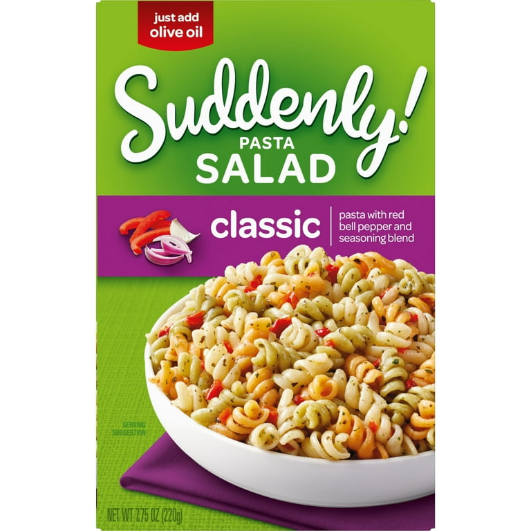 suddenly pasta salad classic dressing Suddenly Salad Classic Pasta Salad Mix with Red Peppers & Seasoning, 7.75  oz Box
