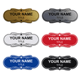 thumbnail image 2 of Signs ByLITA Designer Name Tags Blank Badges (1" x 3") With Pin Fastener Backing (10 Pack) - White, 2 of 3