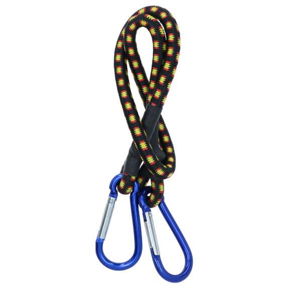 24” Bungee Strap with Aluminium Carabiners Hook Tie Down Fastener Holder 1pc