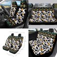 thumbnail image 2 of FOR U DESIGNS Cow Sunflower Aztec Print Car Accessories Full Set of 15 Car Seat Covers Steering Wheel Cover Air Vent Storage Holder Seatbelt Strap Pad Cup Coasters Rear View Mirror Cover Keychain, 2 of 7