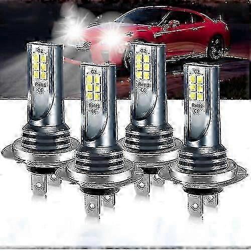 4x H7 220w 60000lm 6000k White Led Headlight Bulb Kit for High Low Beam, Super Bright