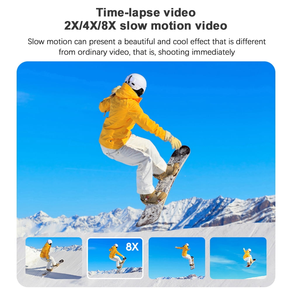 Camera 5K Head Mounted Camera Wearable WiFi Video Camera Camcorder Webcam 30MP Anti-shake IPX5 Waterproof With 120Wide Angle Lens Support APP Control For Vlog Video Recording
