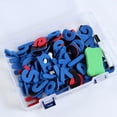 thumbnail image 3 of 52pcs Refrigerator Alphabet Magnets 26 English Letter Magnets Red Blue Fridge Magnetic Decal Whiteboard Magnet Pin for Display Card Photo Picture, 3 of 8