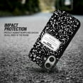thumbnail image 4 of WIRESTER Case with Card Holder, RFID Blocking Wallet Case Durable PU Leather Kickstand Slim Heavy Duty Shockproof Protective Case for Apple iPhone 16 6.1" 2024, Black Composition Book, 4 of 7