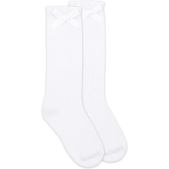 Jefferies Socks Girl's Pointelle Bow Knee High Socks 1 Pair Pack