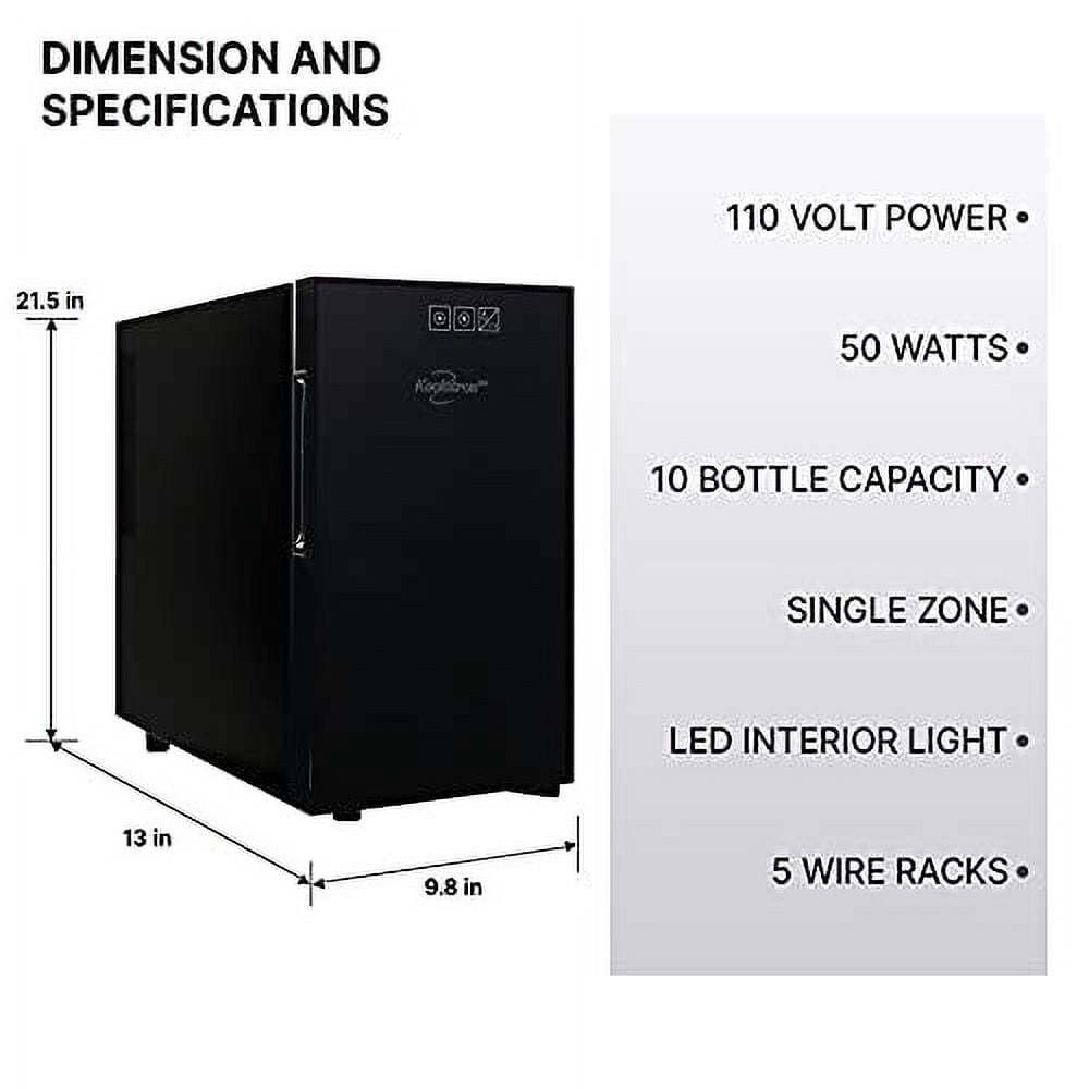 Koolatron 10 Bottle Wine Cooler Thermoelectric Freestanding Wine Fridge