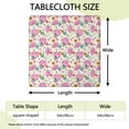 thumbnail image 2 of Beige Pink Football Helmets Pattern Square Fitted Tablecloth with Elastic Edge,Square Table Cover,Washable Elastic Table Cover for Home Kitchen Party Decor 34"x34", 2 of 6
