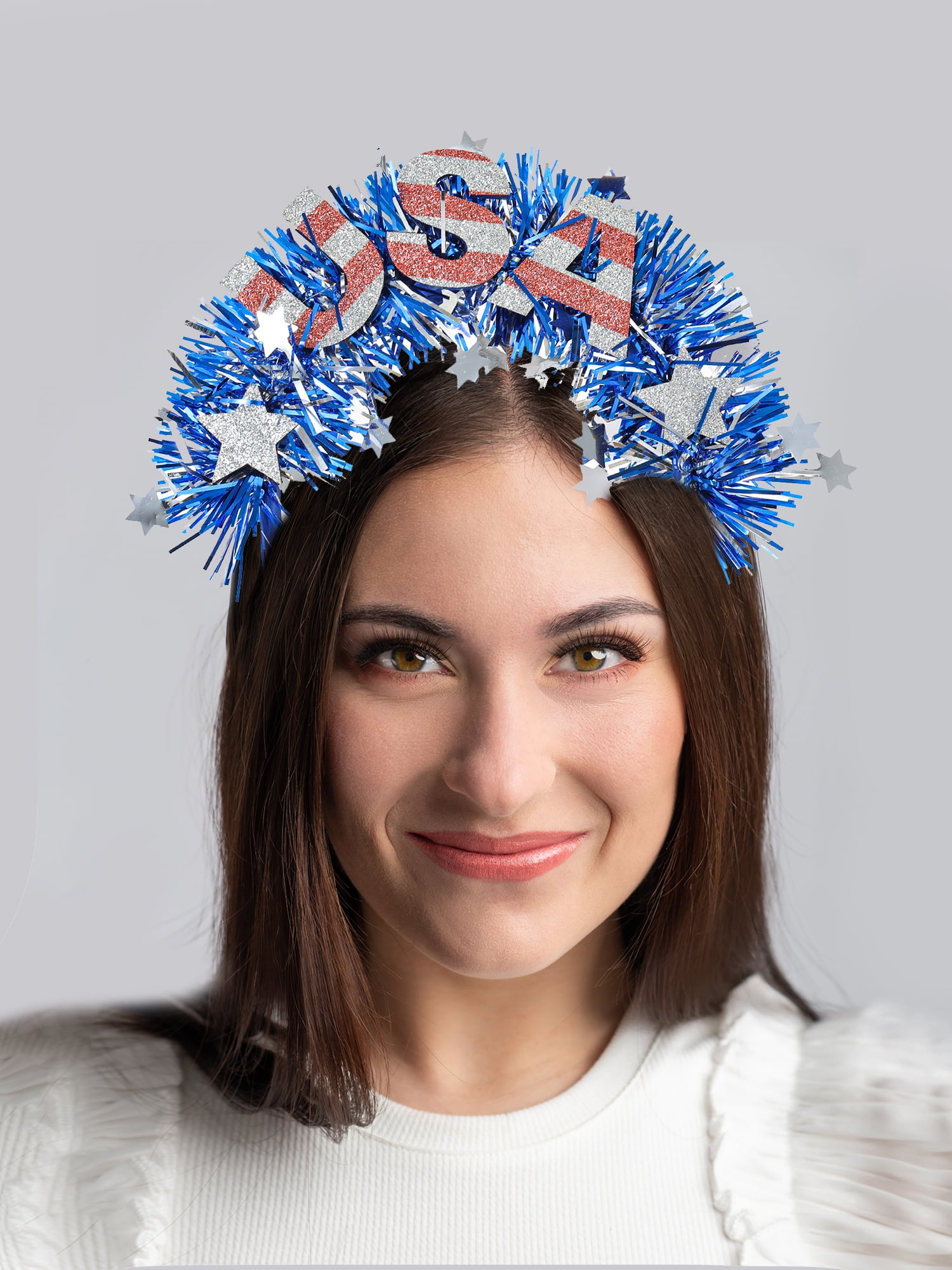 Way to Celebrate Americana "USA" Tinsel Headband, 1 Piece