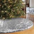 thumbnail image 3 of Gold Christmas Tree Skirt  36 Inch Sequin Pink Double Layers Tree Mat for Party Decorations, 3 of 6