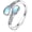 Moonstone, variant on 925 Sterling Silver Moonstone/Turquoise/Opal/Moss agate Rings for Women Adjustable Sunflower Thumb Ring Vintage Spoon Jewelry Gifts
