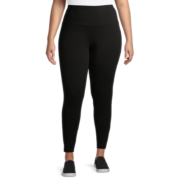 Terra & Sky Women's Plus Size Full Length High Rise Legging