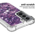 thumbnail image 3 of Samsung Galaxy S21 5G Case, Bling Glitter Liquid Clear Case Floating Quicksand Shockproof Protective Sparkle Silicone Soft TPU Case for Samsung Galaxy S21 5G, 3 of 5
