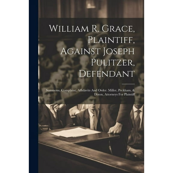 William R. Grace, Plaintiff, Against Joseph Pulitzer, Defendant: Summons, Complaint, Affidavits And Order. Miller, Peckham, & Dixon, Attorneys For Plaintiff (Paperback)