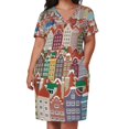 thumbnail image 3 of Vestido de fiesta de verano con bolsillos sueltos y coloridos de City para mujer 2025, 3 of 7