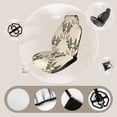 thumbnail image 3 of Pink Flowers Cream Background Pattern Car Seat Covers Front Seats Universal Fit for Cars SUV Truck Auto Interior Accessories, 3 of 3