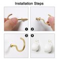 thumbnail image 5 of Uxcell 20pcs Cup Ceiling Hooks 1-1/2" Brass Plating Screw-in Ceiling Wall Thread Hooks Great for Indoor Outdoor Plant, 5 of 7