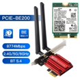 thumbnail image 4 of For Intel BE200 PCIE Wifi Adapter WiFi 7 8774Mbps Bluetooth 5.4 Gaming PC 2.4G/5G/6GHz Wireless Network Card(10DB), 4 of 5