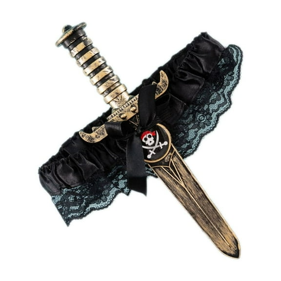 Sinyiin Goth Garter Belt Adjust Garter Strap for KneeSocks Lady Role Play Costume