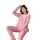 thumbnail image 5 of Invierno mujer Coral polar dibujos animados lindo cuello redondo franela ropa cálida para el hogar conjunto de ropa de dormir ropa de casa para estudiantes, 5 of 5