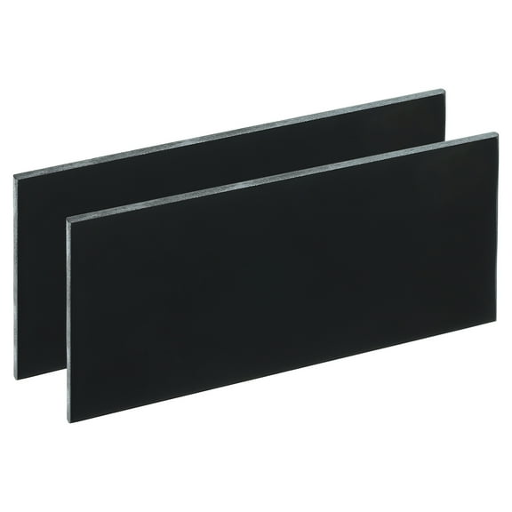 Welding Len Shade 7 Glass 4-1/4"x 2" Matte Edge Hardened Glass Black Darkening Filter Plates, 2 Pack