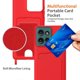 thumbnail image 5 of For Motorola Edge 50 5G Case Liquid Silicone Card Holder Phone Back Cover with Lanyard - Green, 5 of 5
