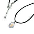 thumbnail image 2 of Put Food in Me Hungry Cat Funny Humor Antiqued Oval Charm Pendant with Black Satin Cord, 2 of 4